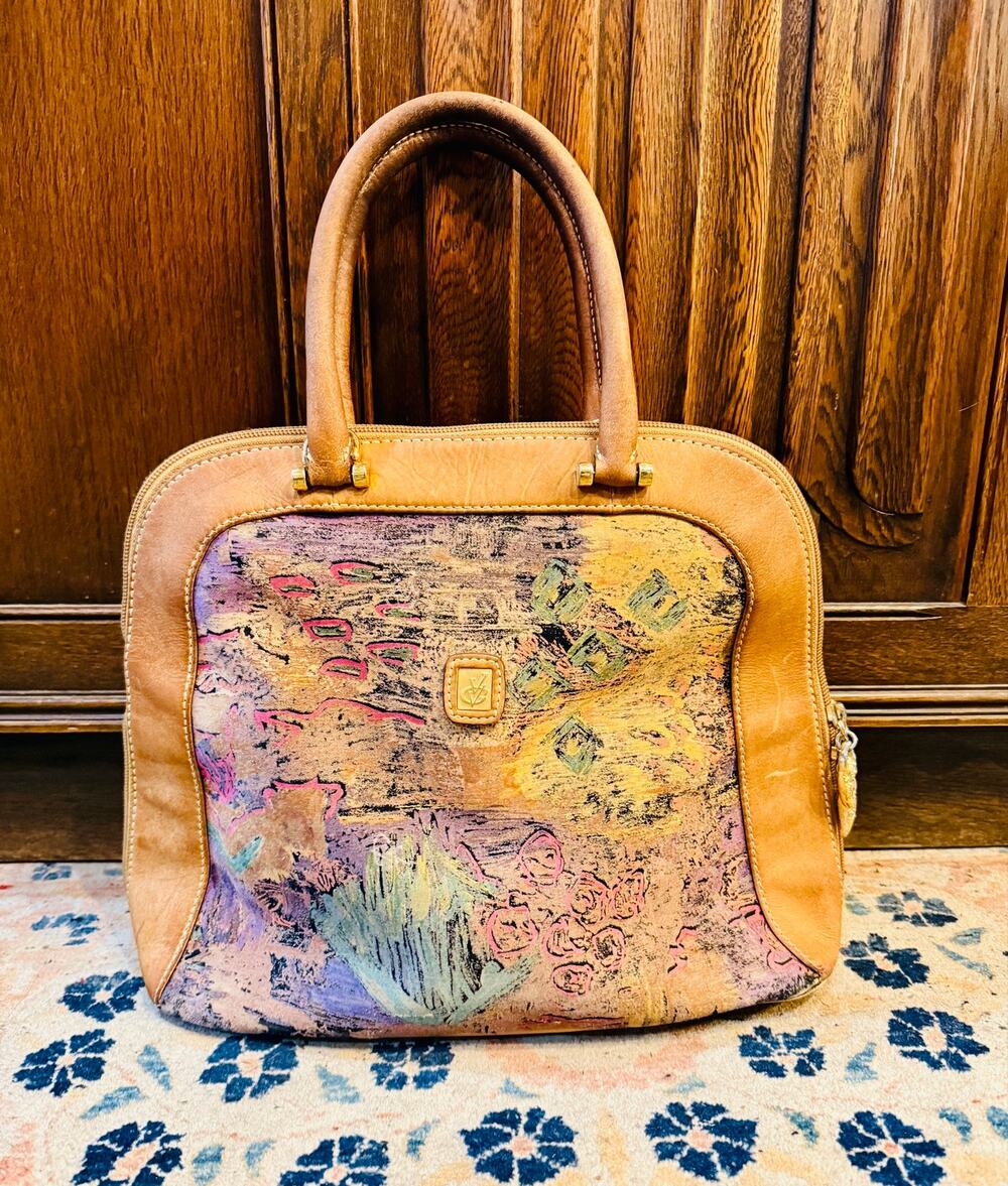 Vintage Van Gogh Paris Amsterdam Abstract Tapestry Satchel Handbag
